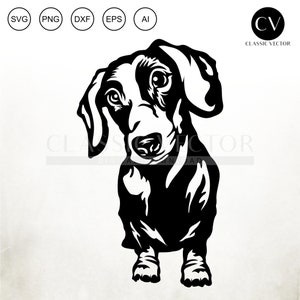 Welpe Dackel Wurst Hund SVG
