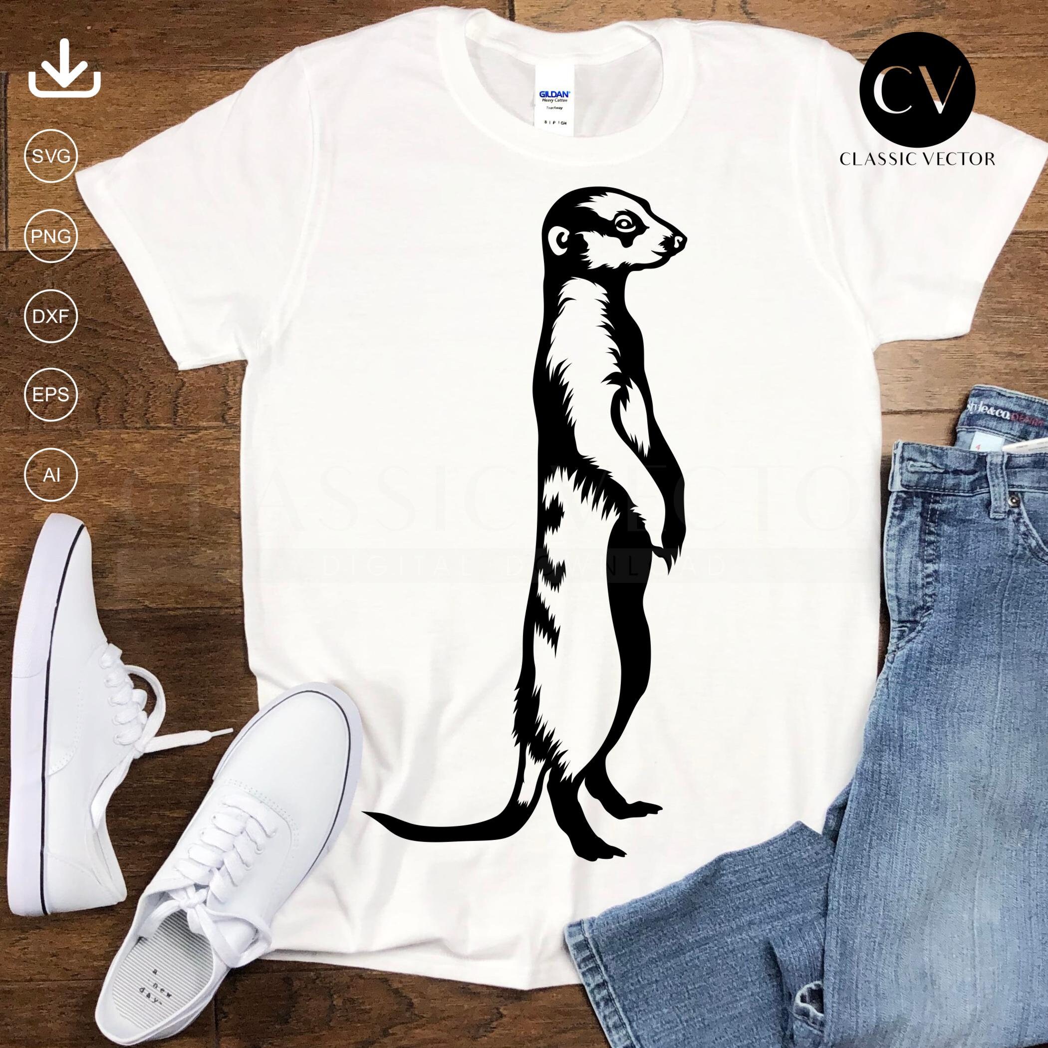 Stehendes Erdmännchen Clipart - Mungo-Svg-Datei