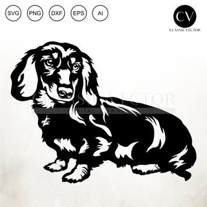 Niedlicher Dackel, Dackel Hund, Dackel, Dackel Laser geschnitten, Dackel Kopf, Dackel Gesicht, Dackel SVG, Dackel, Winer, DXF