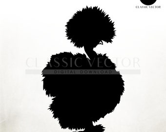Cute Showgirl Chicken, Silky Chicken Clipart, Showgirl Chicken,  Silkie Chicken Png, Silky Chicken Silhouette, Chicken Svg, Chicken Girl,