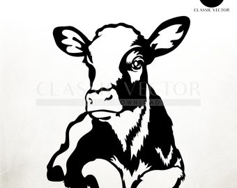 cute calf svg, calf png, calf vector, calf cricut file, calf silhouette, calf print file, cow clipart, cow svg, svg file for cricut, farm,