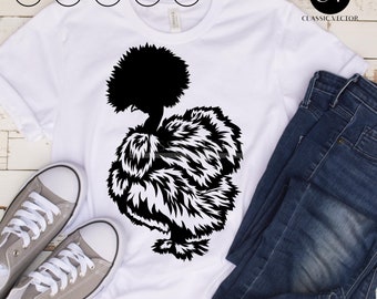Silkie Chicken SVG: Showgirl Style (Digital Files)