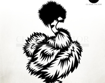 Showgirl Chicken SVG, Silkie Chicken Png, Silky Chicken Silhouette, Chicken Svg, Showgirl Silkie Chicken SVG, Silky Chicken SVG, Silkies Svg