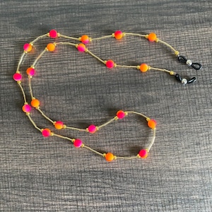 Gold Sunset Beaded Eyeglass Chain