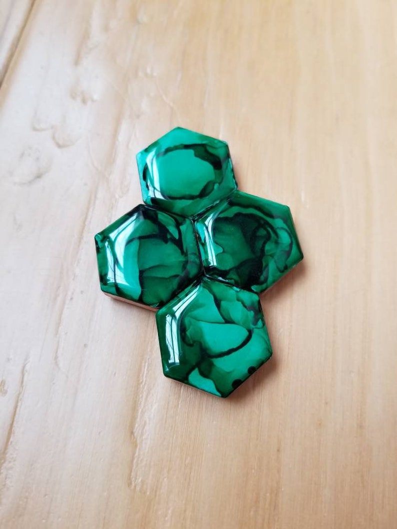 Ceramic Hand-Painted Alcohol Ink Magnets