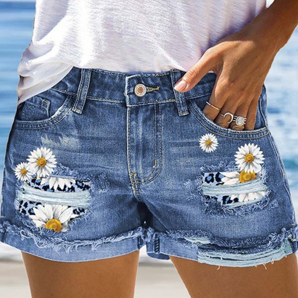 Denim Hot Pants -  UK