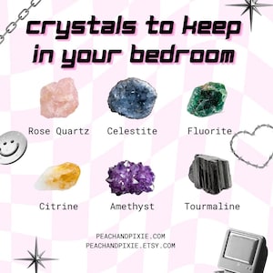 6 Crystals to Keep in Your Bedroom, Ethically Sourced Black Women Owned Crystal Healing Gift Set Bundle for Dreams Love Protection Wealth