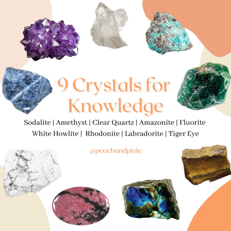 9 Crystals for Knowledge & Insight Ethically Sourced Black Etsy