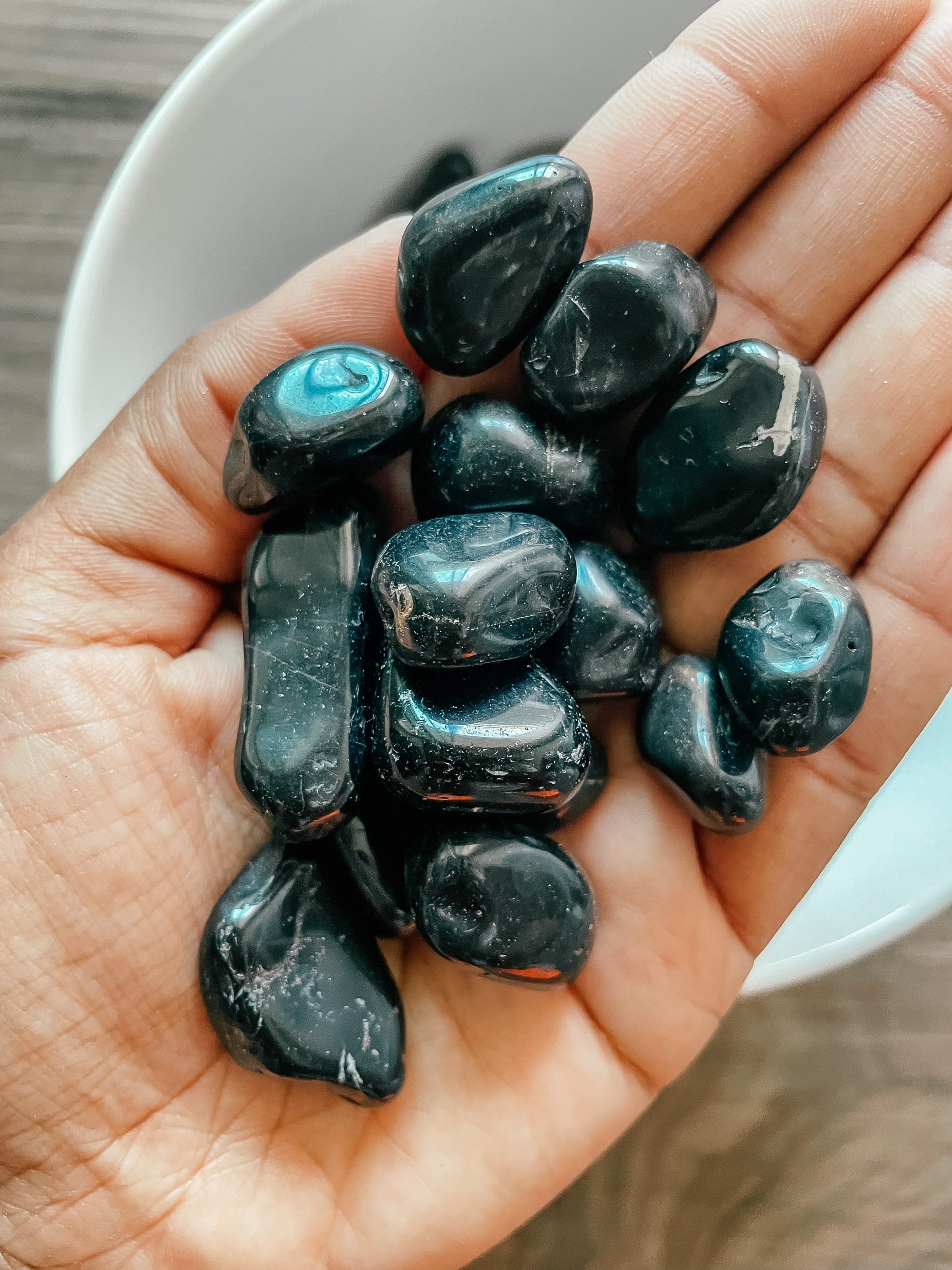 Tumbled Black Onyx - Black Onyx Tumbled Stone