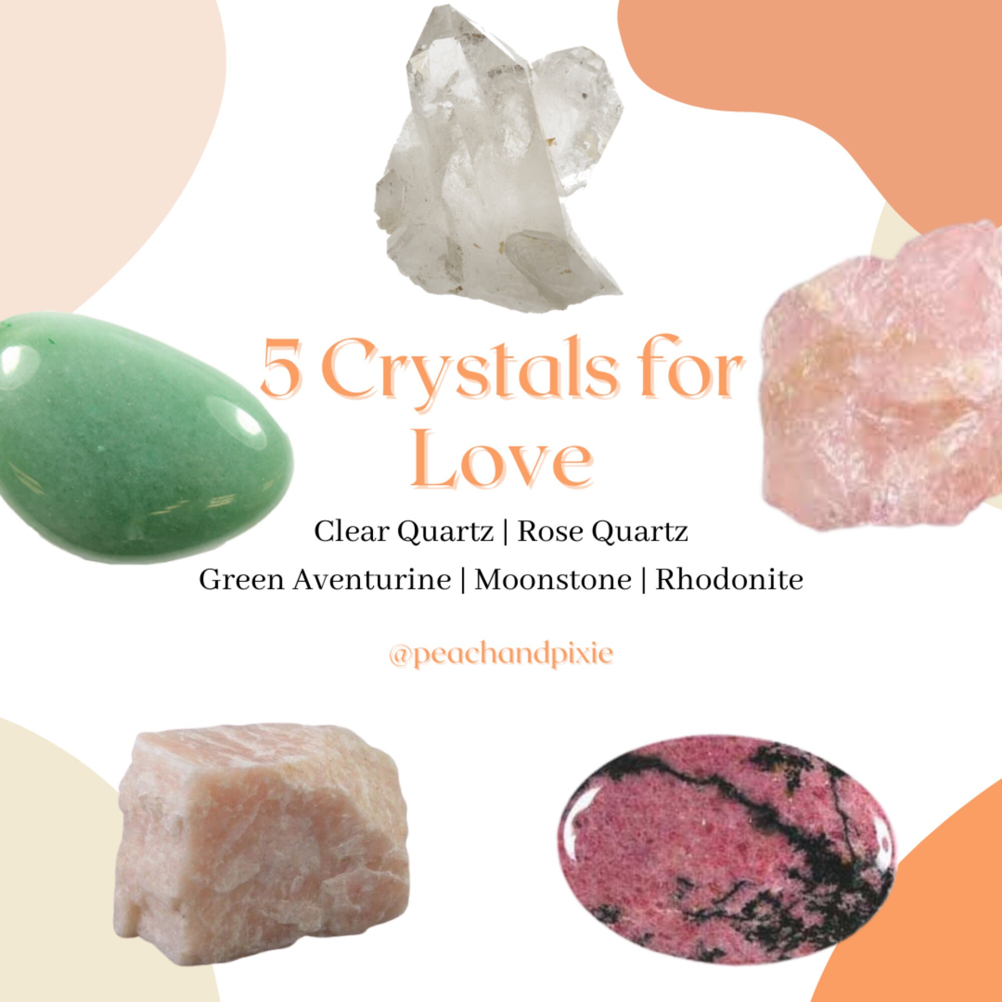 5 Crystals for Love Ethically Sourced Healing Crystals Bundle Etsy