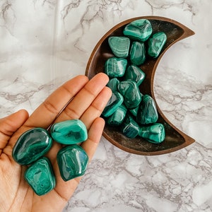 Tumbled Malachite, Ethically Sourced Black Owned Malachite Tumble Healing Crystal Gift for Protection Transformation Growth Gemstone