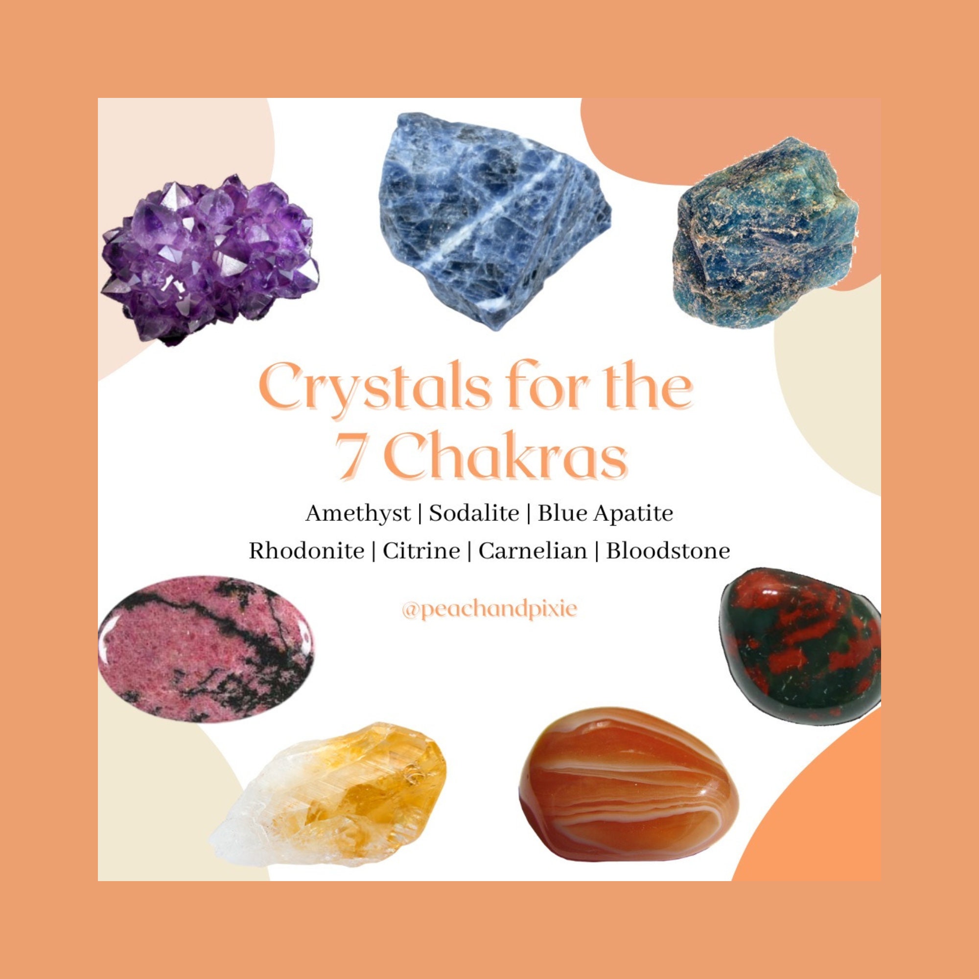 7 Chakras Crystal Bundle, Ethically Sourced Healing Crystal Gift
