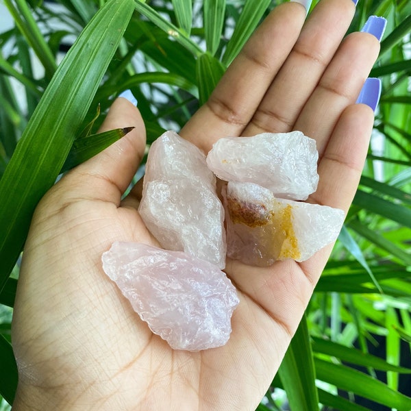 Rough Rose Quartz, Ethically Sourced Black Owned Pink Quartz Healing Crystal Gift for Love Compassion Calming Heart Chakra Gemstone