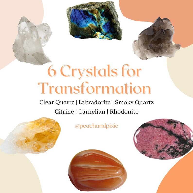 6 Crystals for Transformation Ethically Sourced Black Owned Etsy
