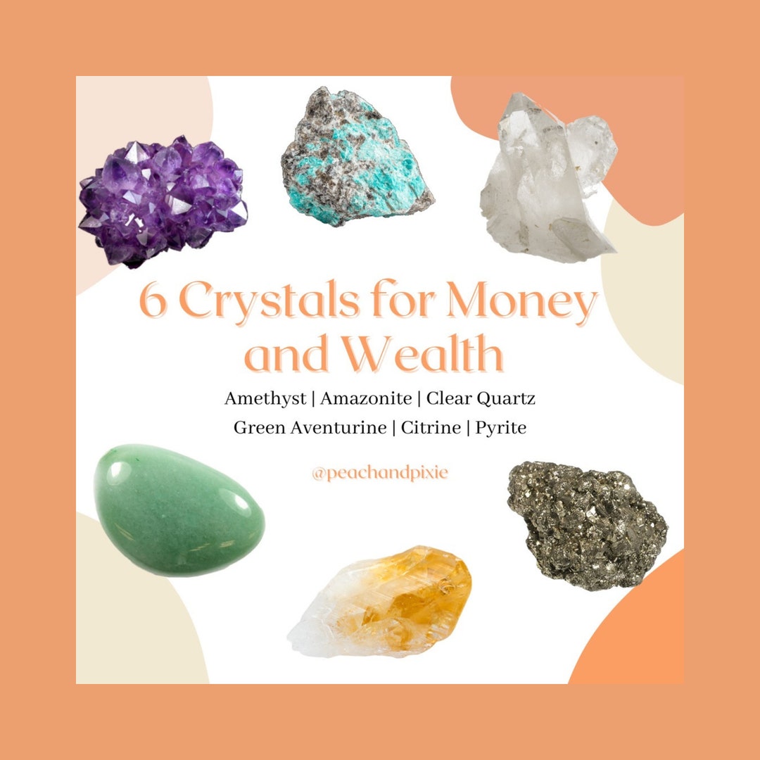 6 Crystals for Money & Wealth, Ethically Sourced Metaphysical Crystal