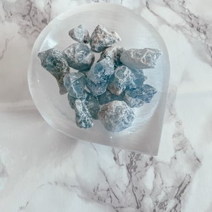 Rough Celestite, Ethically Sourced Black Owned Natural Raw Celestine Healing Crystal Gemstone Gift, Angel Guides & Throat Third Eye Chakra image 1