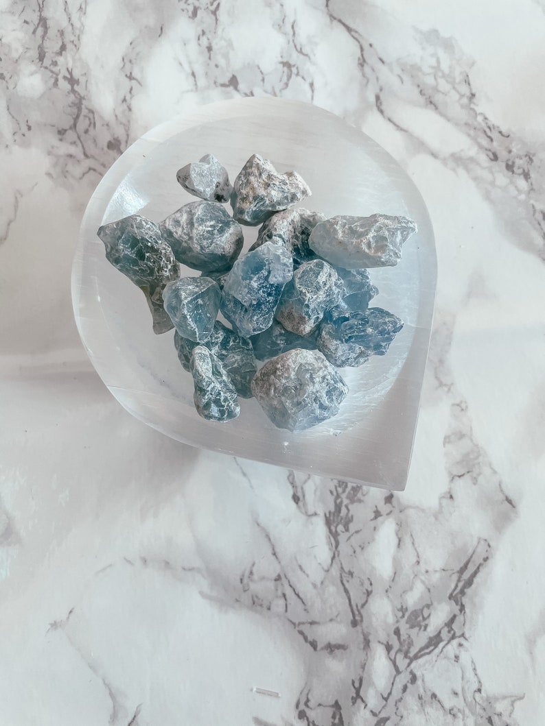 Rough Celestite, Ethically Sourced Black Owned Natural Raw Celestine Healing Crystal Gemstone Gift, Angel Guides & Throat Third Eye Chakra image 1