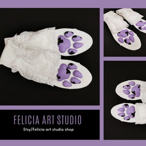 Cat&#39;s 3D Paws Kawaii Thigh High Socks