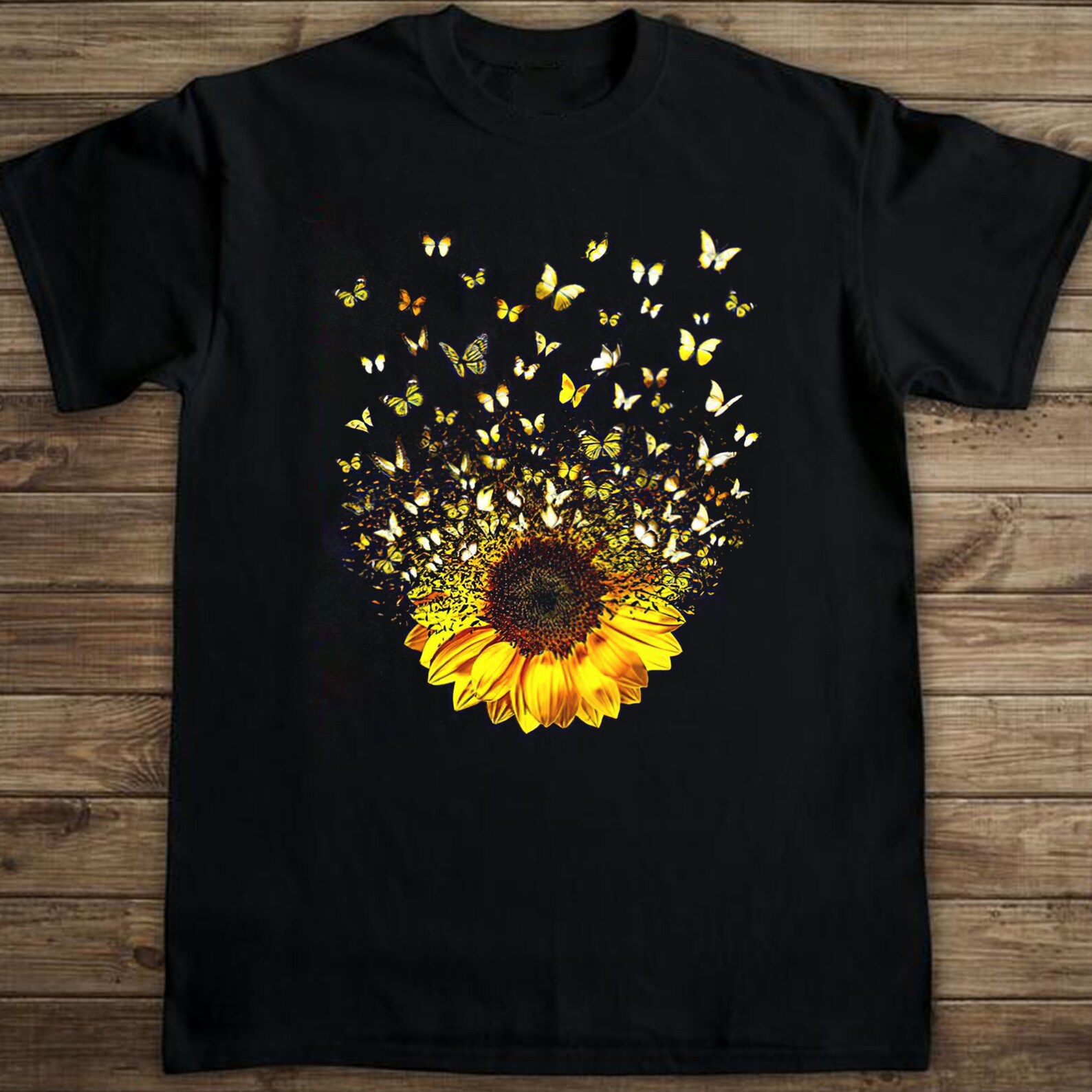 Sunflower Butterfly Shirt Sunflower Butterfly Tshirt Etsy