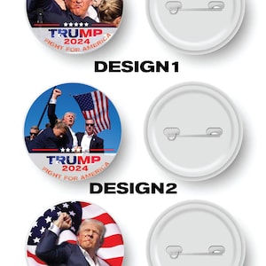 Election pins,trump pinback buttons,donald trump pins,trump pins,make america great again,maga,republican pins,trump 2024,trump support pins