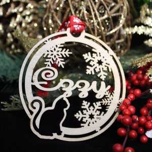 Cat ornament, personalized cat ornament, custom pet ornament, Christmas ornament, cat lover, personalized cat ornament