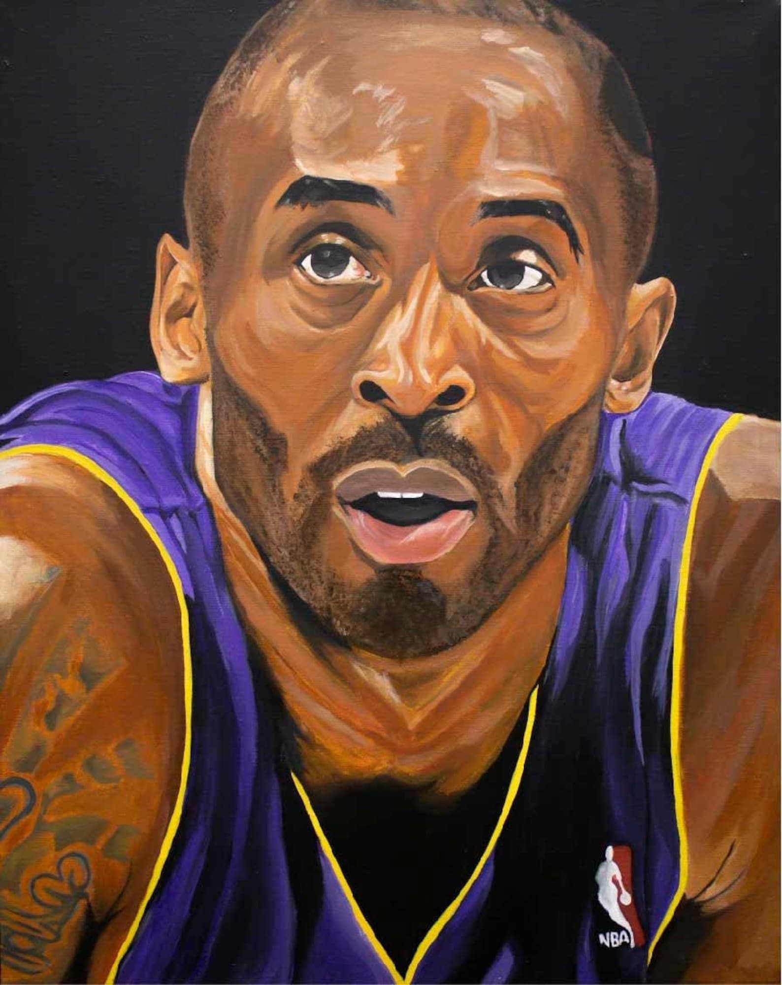 Kobe Bryant Acrylic Painting Fine Art Original Painting Etsy