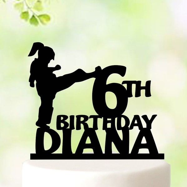 Karate Cake Topper, teenage kids sport themed cake topper, sports birthday decorations, Karate Birthday Cake Topper, Custom Topper 5285