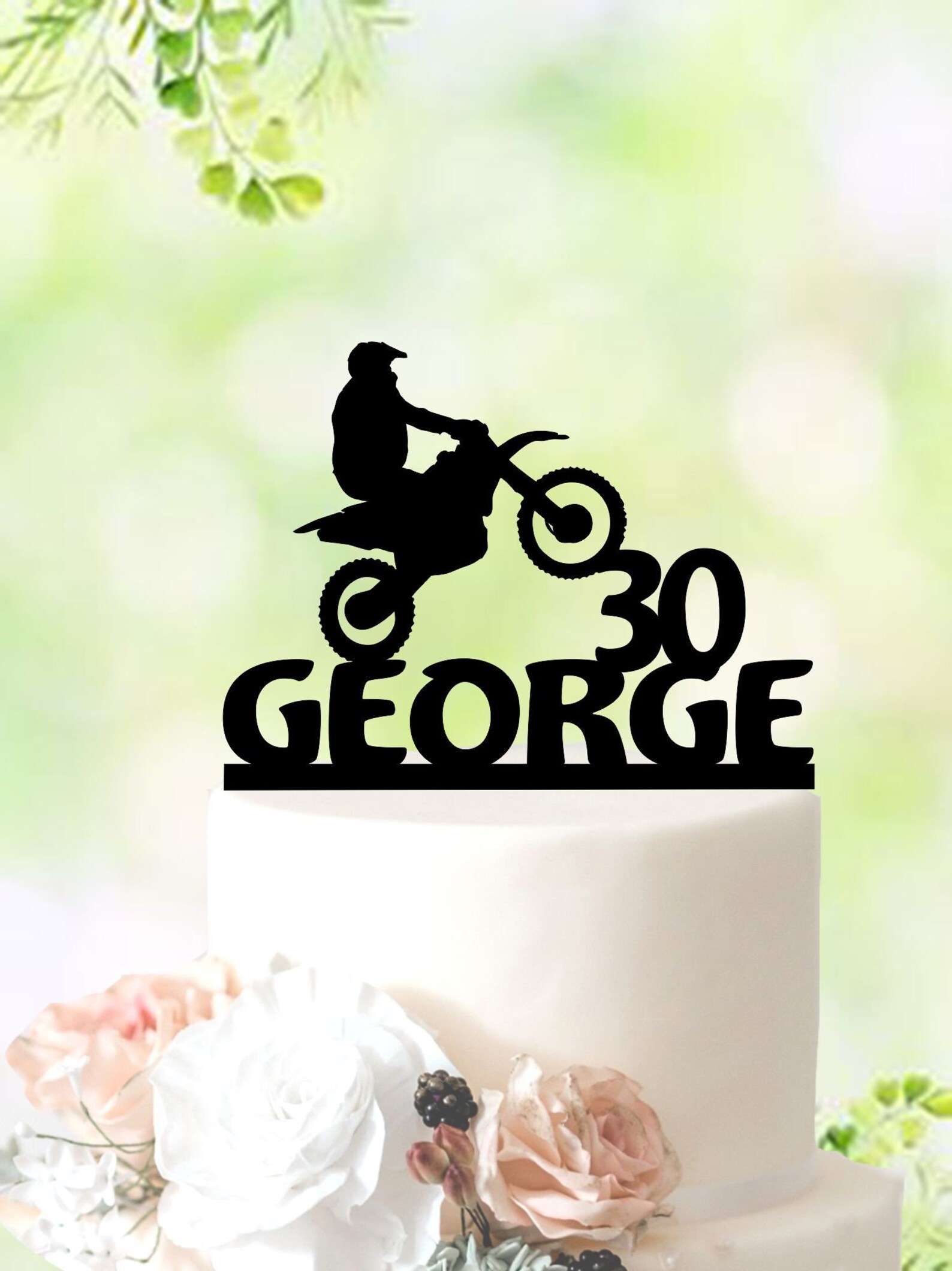 Motorcycle Cake Topper Motocross Cake Topper Biker Birthday - Etsy