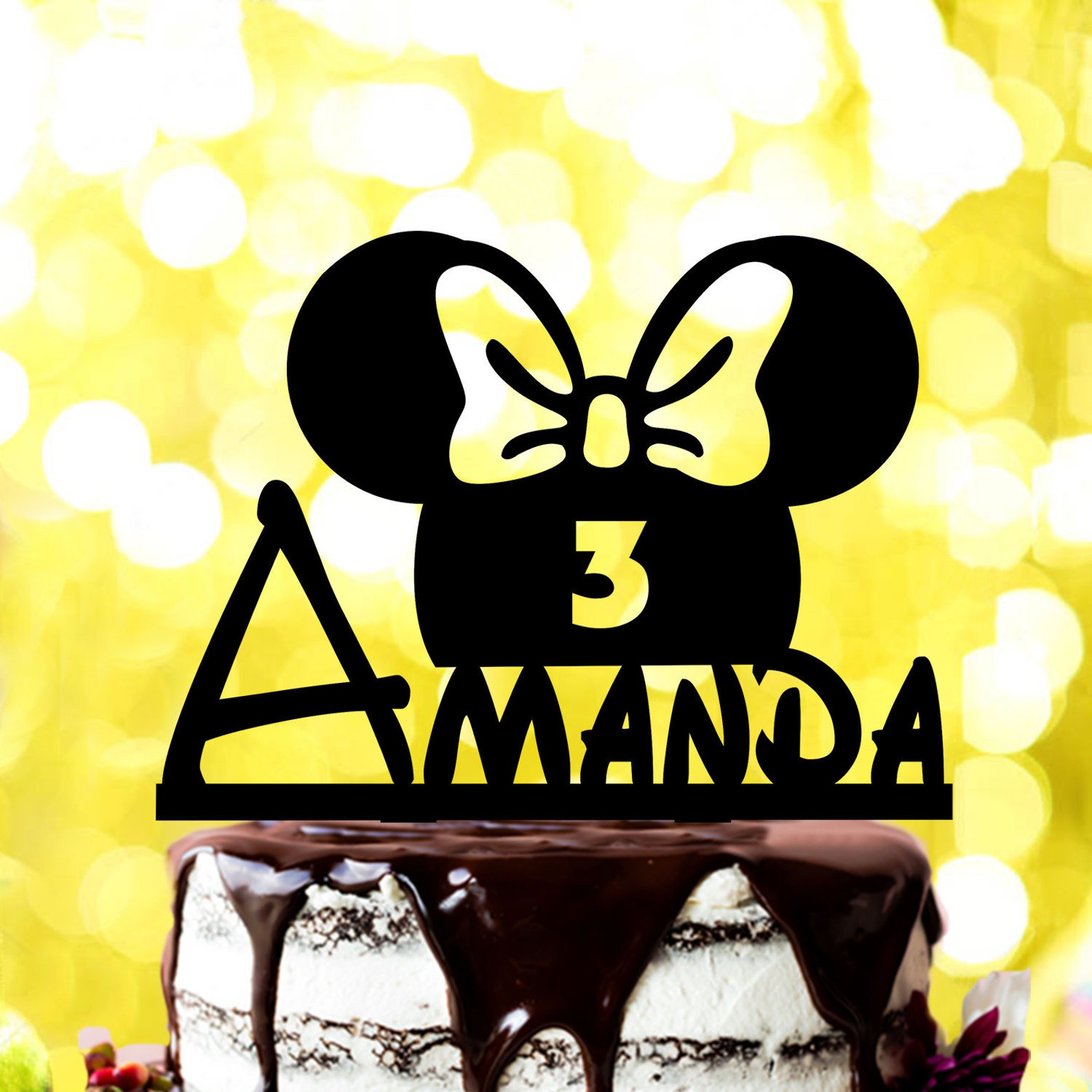 Minnie Mouse Cake Topper Kuchen Topper Geburtstag Mickey ...