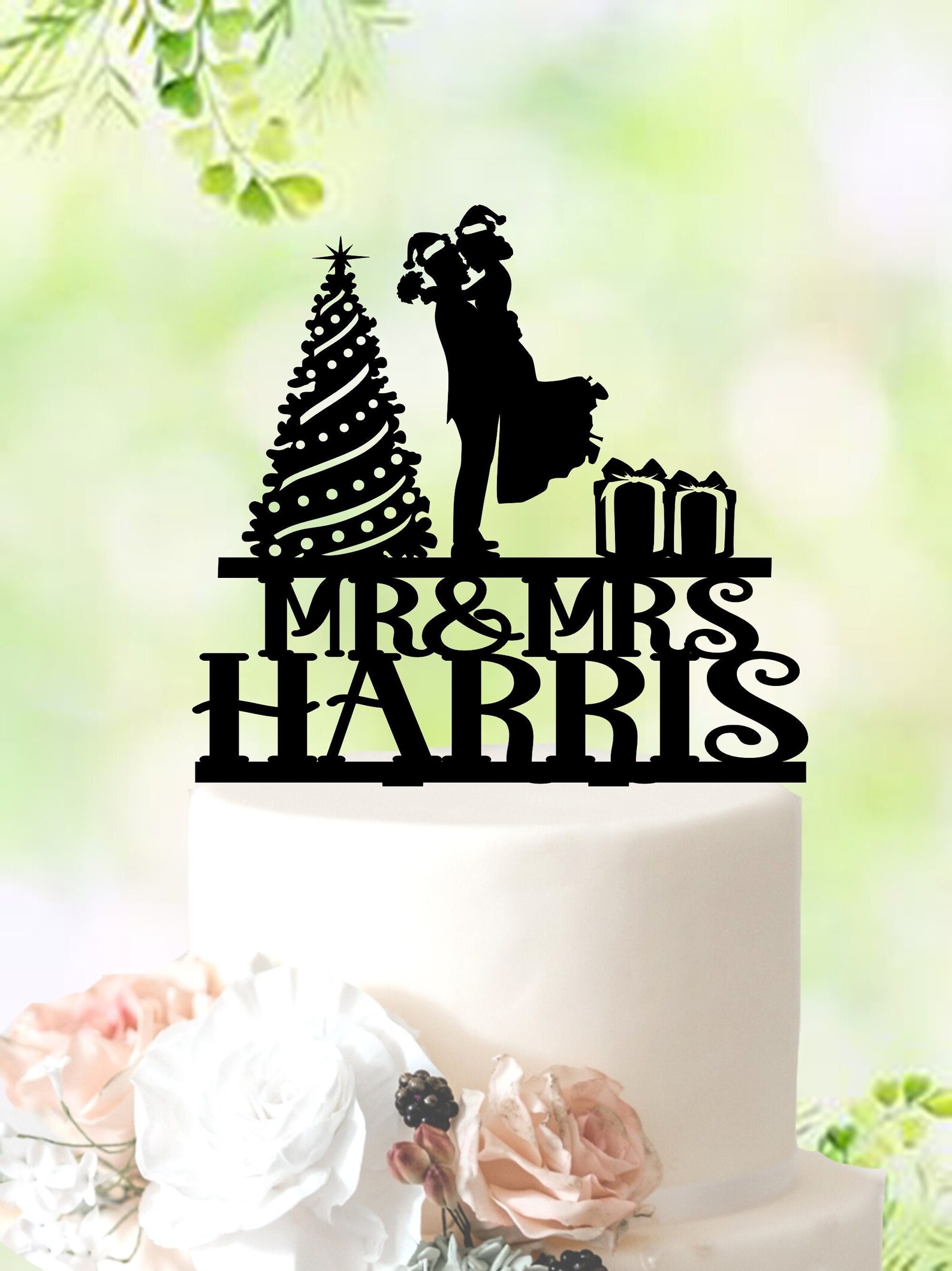 Christmas Wedding Cake Topper Tree Toppers for Christmas - Etsy