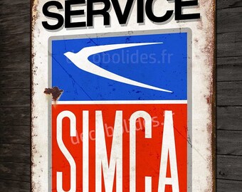 Plaque moteur Simca • Plaque Constructeur