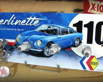 Accroche clés mural ancienne Alpine Renault A 110 Berlinette