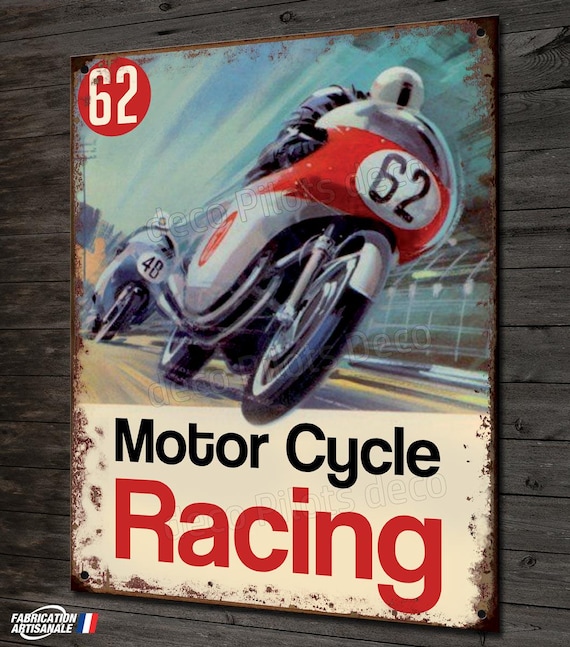 Decorative Metal Plate Motor Cycle Racing, Motorcycle Racing From