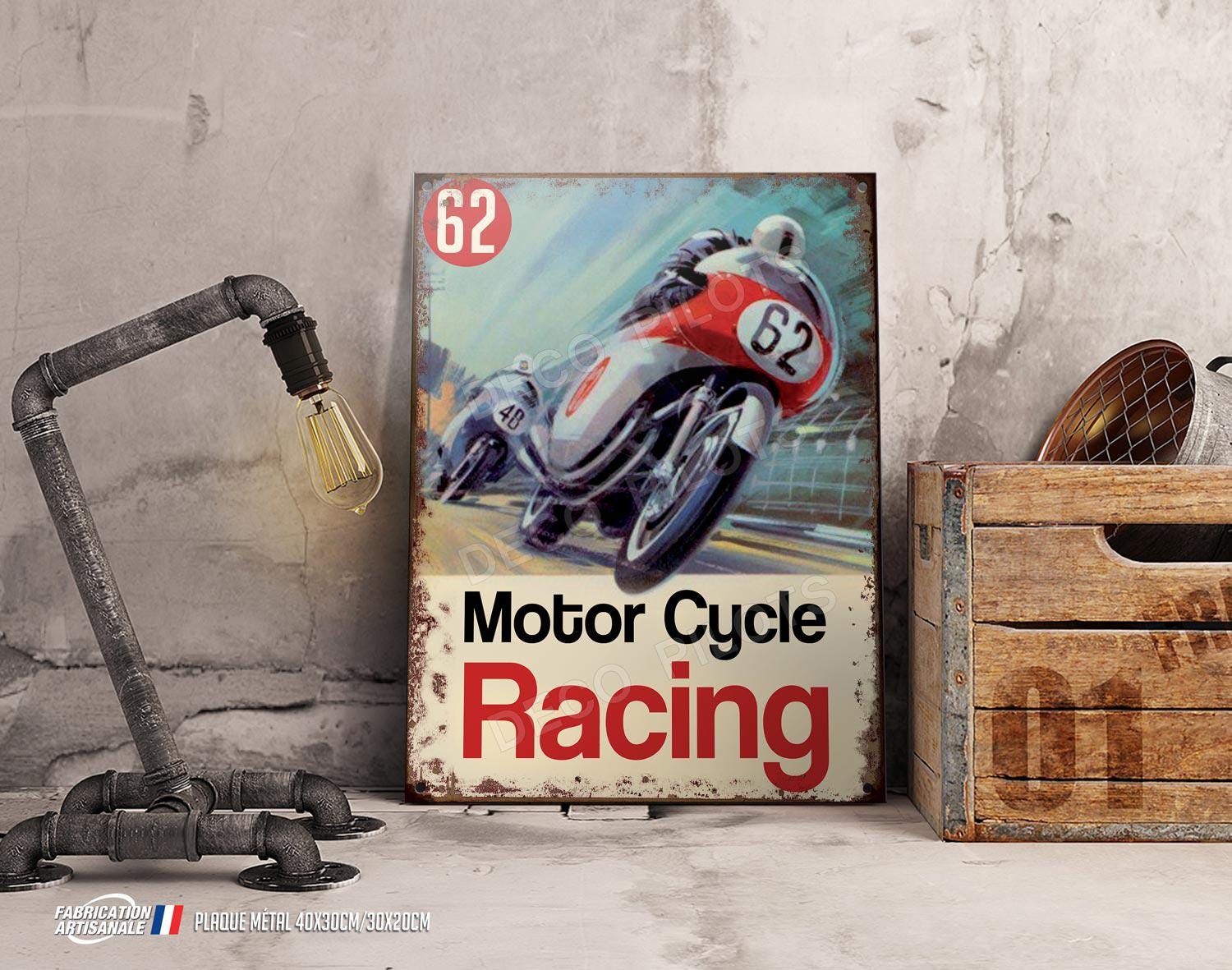 Decorative Metal Plate Motor Cycle Racing, Motorcycle Racing From