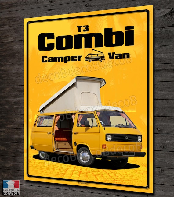 Buy VW Bus T3 Camper Van Decorative Metal Plate Garage and Loft