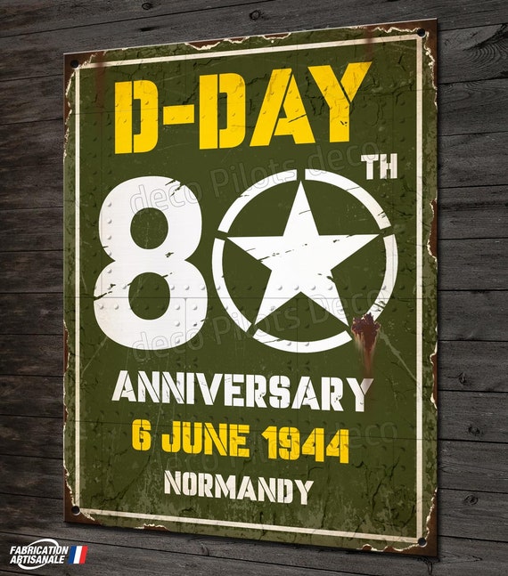 Pin's Commémoratif Vétérans D-Day Normandie 80e Anniversaire Débarquement 1944