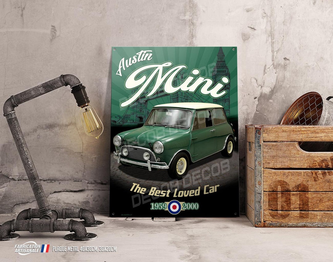 Enseigne Déco Véhicule Plaque Enseigne Mini Cooper Pour Garage - Déco