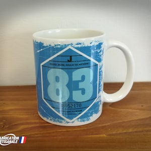 Old car sticker mug 1983