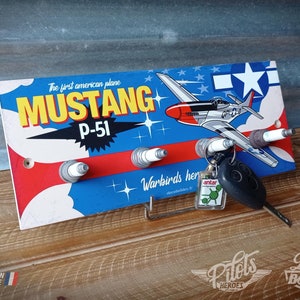 P-51D Mustang WW2 Warbirds luchtvaart sleutelhanger.