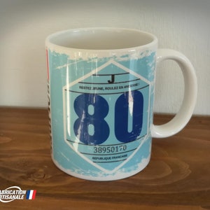 Old car sticker mug 1980