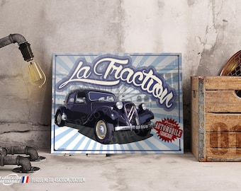 Plaque Métal Vintage Citroën C15 - Objet Déco Rétro Neuve