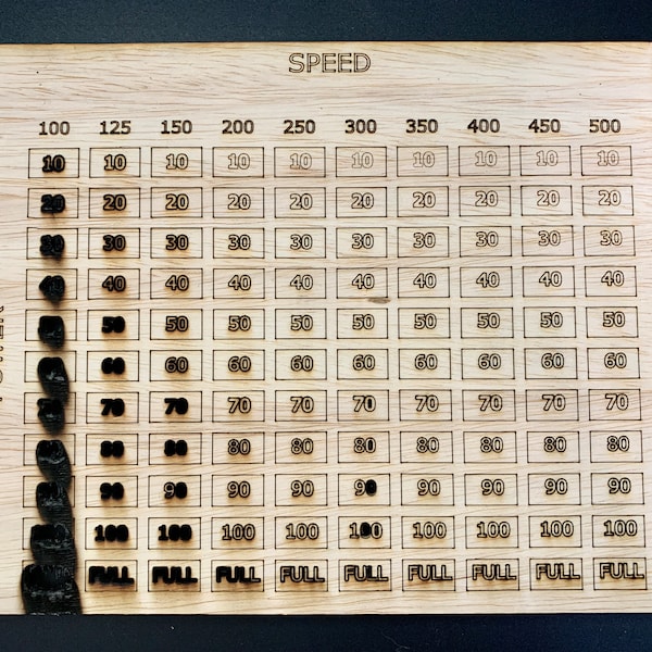 Settings Test for Cutting, Laser SVG File, Digital Download, For 1/8" to 1/4" material