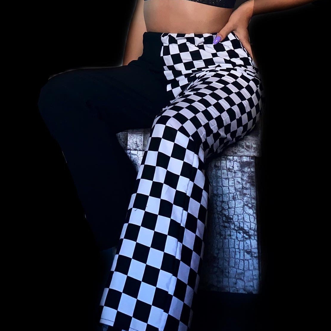 Checkerboard half trousers Etsy
