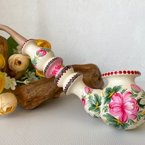 Churchwarden pipe, Wooden pipe, Girly pipes, Wood tobacco pipe, Pink pipe, Cute pipe, Flower pipe.