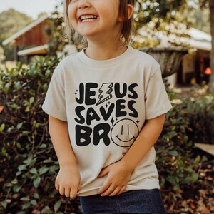 Jesus Saves Bro, kids T-shirt, Christian Shirts Boys, Biblical Toddler Tee Design, Kids Jesus , Bible Verse t shirt