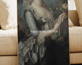 Pardon My French, GEDRUCKTE Wandkunst, Galerie Wandkunst, große Wandkunst, Textzitat