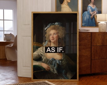 COMO SI. Arte de pared impreso, arte de pared de galería, arte de pared grande, cita motivacional