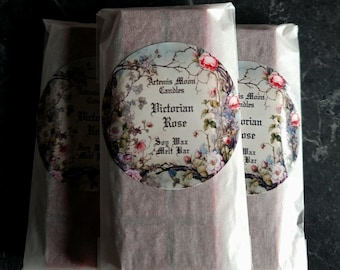 Victorian Rose scented vegan soy wax melt bar handmade eco friendly