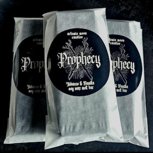 Prophecy - Tobacco & Vanilla vegan soy wax melt bar witchy gift ideas image 1