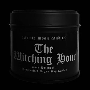 The Witching Hour Patchouli  Vegan Soy Witchy Gothic Pentagram Candle